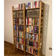 Cenneko 7 Raflı ÇOK AMAÇLI Doğal Ahşap Kitaplık, DÜZENLEYİCİ, KİLER RAFI, TEREK, MUTFAK, SALON, OTURMA ODASI, YATAK ODASI, ÇOCUK ODASI, GENÇ ODASI, BANYO, ANTRE, HOL,