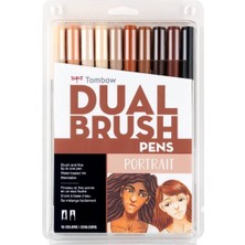 Tombow ABT Dual Brush Pen Grafik Kalemi 10'lu Set - Portrait