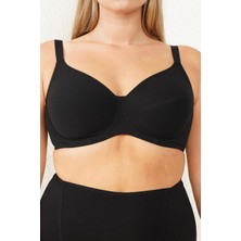 Magic Form 6838 Kadın Penye Desteksiz Balenli Toparlayıcı Sütyen-Siyah