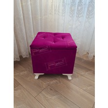 AldaGelsin Lüks Sandıklı Tabure Ayakucu Puf