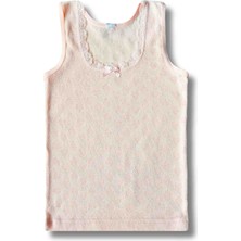Giza Kids %100 Pamuklu Kız Çocuk Jakarlı Atlet Fanila Iç Çamaşır 6lı Set