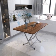 AldaGelsin Ahşap Desenli Katlanabilir Mutfak Masa