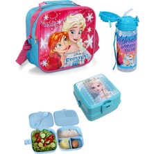 Frozen Elsa Lisanslı 3lü Okul Seti Beslenme Çantası + Yemek Kabı + Suluk Set