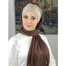 Kahverengi Pitikare Büzgülü Şal