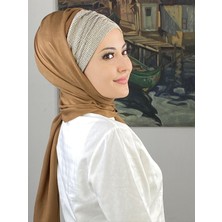 Kahve Pitikare Büzgülü Şal