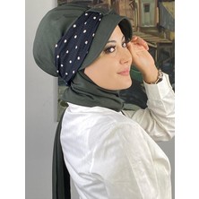Sultan Model Haki Yeşili Puanlı Biritli Atkılı Şapka