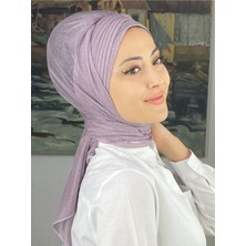Butik AmbarButik Ambar Gümüş Taşlı Drape Detaylı Simli Şal