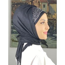 Butik AmbarPrenses Model Gümüş Simli Şifon Hazır Şal