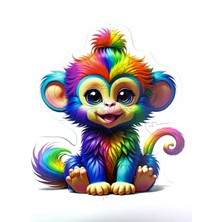 NG Puzzle Baby & Kids Collection... Çocuklar Için Eğitici, Öğretici Ahşap Puzzle Serisi : Maymun ( Monkey )