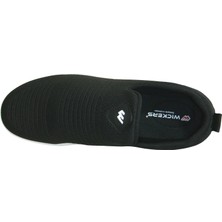 Wickers Siyah Beyaz Bağcıksız Aqua Sneakers Spor Ayakkabı