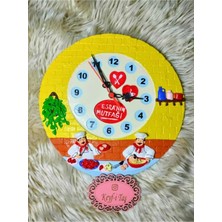 Keyfi Taş Turuncu Kokulutaş Mutfak Aşçı Saat 30 x 40