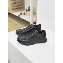 Mammamia D24KA 3375 Önü Lastikli  Deri Ortopedik Sneaker Ayakkabı