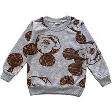 Şeker Kids Erkek Çocuk Pamuklu 2 Iplik Şardonlu Mickey Mouse Desenli Pijama Takımı