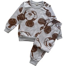 Şeker Kids Erkek Çocuk Pamuklu 2 Iplik Şardonlu Mickey Mouse Desenli Pijama Takımı