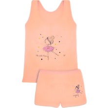 Kız 3/12 Yaş Karışık Desenli Atlet ve Boxer Set