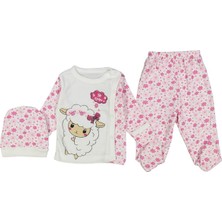 Diamondstar  Kız 0/3 Ay Papatya Kuzu Zıbın Takım