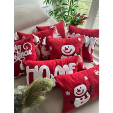 En Gözde Home Yılbaşı Noel Temalı Punch Nakışlı 7 Adet Kırlent Kılıfı