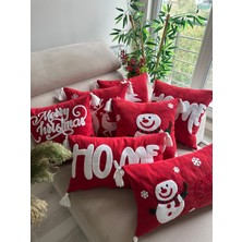En Gözde Home Yılbaşı Noel Temalı Punch Nakışlı 7 Adet Kırlent Kılıfı