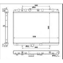 Unicore Peugeot 301 Motor Radyatörü (2012-2016) 1.6 Vtı CM00375