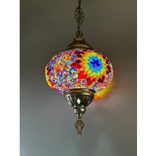 Woodhub Otantik El Yapımı Mozaik Avize Ampul