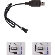 Lonni USB Şarj Kablosu 7.4V 3 Pin Rc Tankı Için Şarj Kablosu (Yurt Dışından)