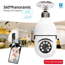 Gece Görüşlü 360 Derece LED Işık 1080P Wifi Kamera