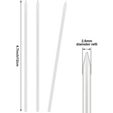 Fiona 24 Parça Marangoz Kurşun Kalem Yedekleri 2,8 mm Beyaz, Katı Mekanik Kurşun Kalem Yedekleri (Yurt Dışından)