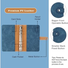 Fiona A6 Fermuarlı Zarflı Bütçe Bağlayıcı, Nakit Zarflı Cepler ve Etiketli Bağlayıcı Kapak Klasörü Bütçe Planlayıcısı, Mavi (Yurt Dışından)