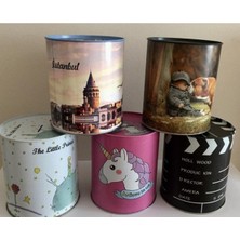 Metal Kumbara Resimli Tekli 13X14 cm 1 Adet ROYALEKS-6009