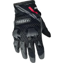 Prosev G31 Yazlık Korumalı Eldiven Siyah Nefes Alabilir Sert Plastik Malzeme ile Güvenli Sürüş