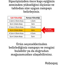 Roboqoq 4cmx75cm Bantlı Beyaz Robot Elektrikli Süpürge Rampası Kapı Eşik Rampası