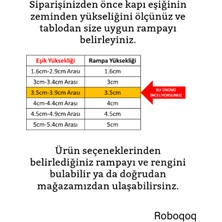 Roboqoq 3.5cmx75cm Bantlı Gri Robot Elektrikli Süpürge Rampası Kapı Eşik Rampası