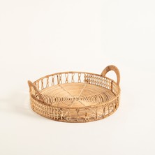 Tam Dao Rattan Dekoratif Tepsi 35X35X12 cm Natural