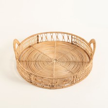 Tam Dao Rattan Dekoratif Tepsi 35X35X12 cm Natural