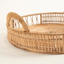 Tam Dao Rattan Dekoratif Tepsi 35X35X12 cm Natural