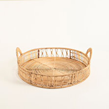 Tam Dao Rattan Dekoratif Tepsi 40X40X14 cm Natural