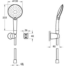 Artema Shine Round A4562723STA 3F El Duşu Takımı, Altın