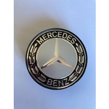 Yyo Mercedes-Benz Jant Göbeği 70MM-75MM Gri-Siyah Yeni Model