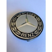 Yyo Mercedes-Benz Jant Göbeği 70MM-75MM Gri-Siyah Yeni Model