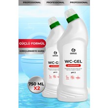 Grass Wc-Gel Professional Ağır Kirler Için Klozet Temizlik Ürünü Set 750ML X2