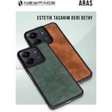 Newface Samsung Galaxy A16 5g Kılıf Aras Deri Kapak - Kırmızı 13