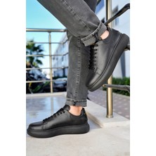 Tomiross Siyah Erkek Günlük Casual Bağcıklı Tabanlı Sneaker Spor Ayakkabı VALENDO-5141