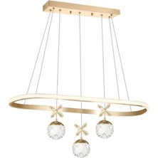 Woodhub 4025-3 Sr 3 Toplu Gold LED Avize
