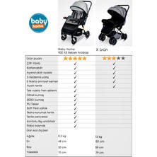 Baby Home 900 X3 Çift Yönlü Bebek Arabası