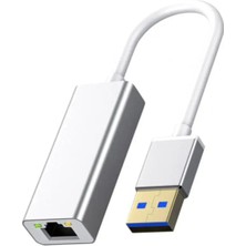 CoverZone USB To Ethernet RJ45 Çevirici Kablolu Internet Dönüştürücü 1000MBPS Pc Ile Uyumlu Laptop Ile Uyumlu Alüminyum Kasa Tak Çalıştır Usb-A To Lan Adaptörü RJ45 ZR202