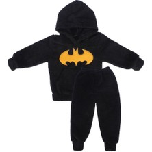 Bebegen Erkek Çocuk Siyah Batman Nakışlı Welsoft 2'li Takım