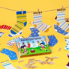 Kidose Eğitici Çorap Eşleştirme Oyun Kiti - (Sock Matching Game Kit)