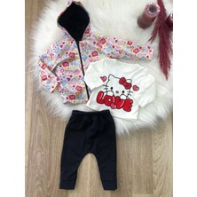 Baskılı 3 Lü Kız Bebek Takımı 6/24 Ay