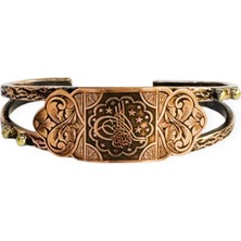 Efemir Motifli ve Tuğralı Bakır Bileklik