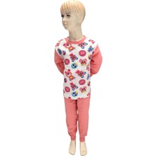 Kız Çocuk Kedi Desen Pijama Takım 6/11 Yaş